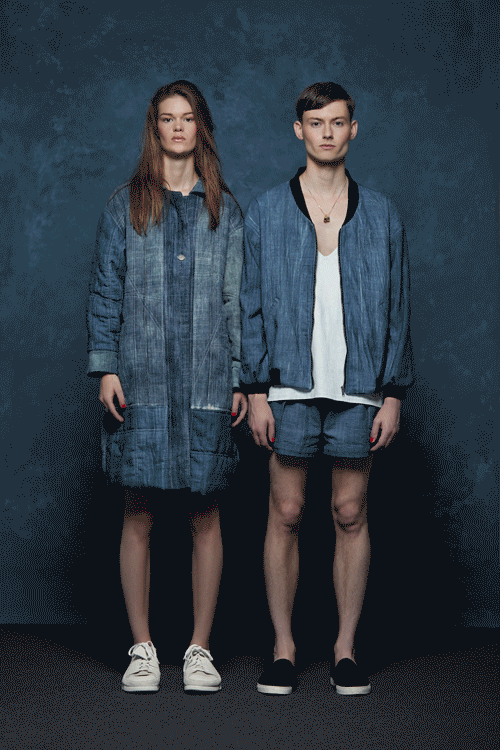 Fashion photography for EE Studio, a genderless denim collection